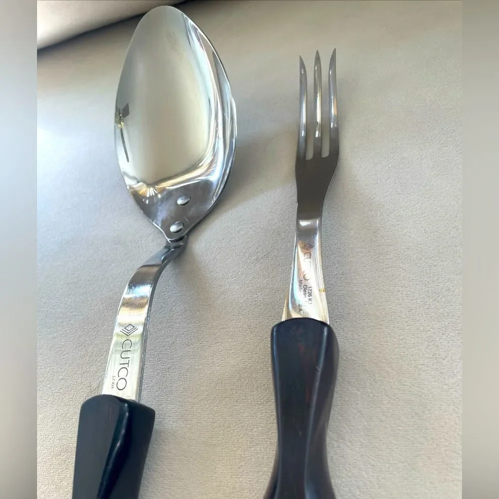 Cutco # 1726 KJ Fork & Mixing Large Serving Spoon 17 KH  Classic Dark Brown